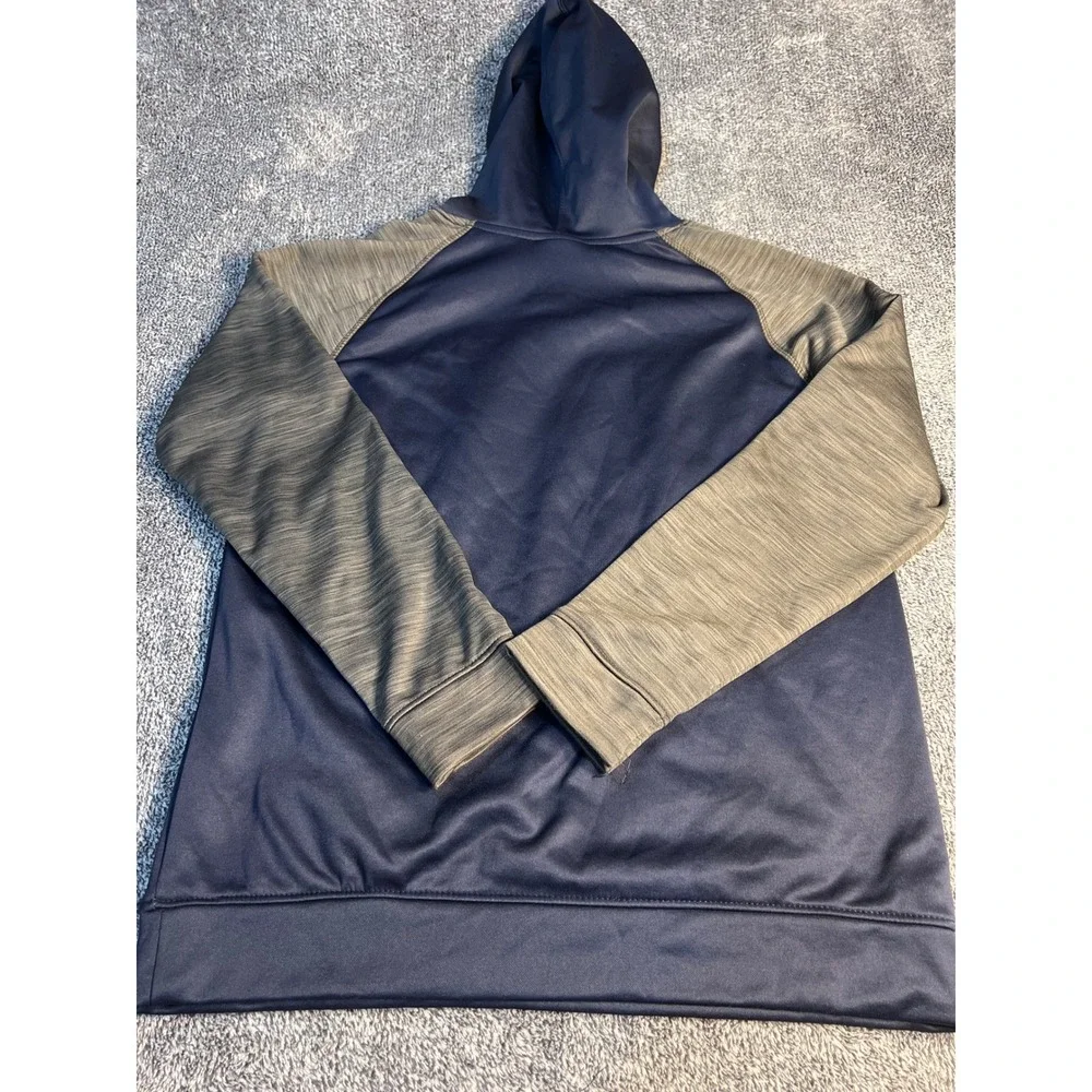 NFL Team Apparel New England Patriots Youth Large Hoodie Navy Grey Polyester